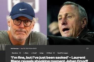 布兰科：白天我和克鲁伊夫聊新赛季，晚上却在电视看他被巴萨解雇