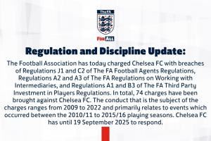 英足总官方：对切尔西提起74项财务指控，涉及2009年-2022年间